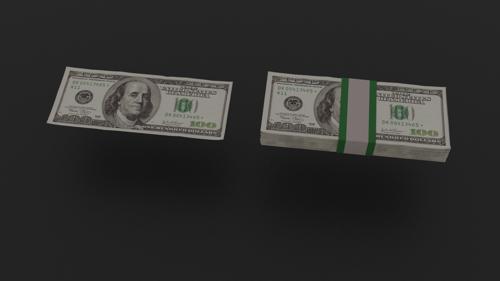 $100 Bill and Strap of Bills preview image